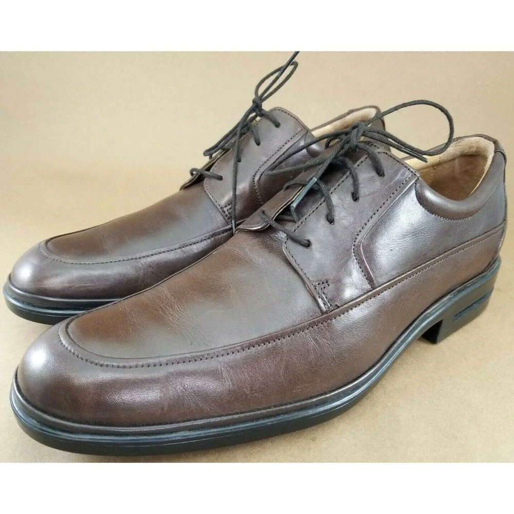 ROCKPORT Men's Size 8.5 M Signature Series Brown Leather Oxfords
